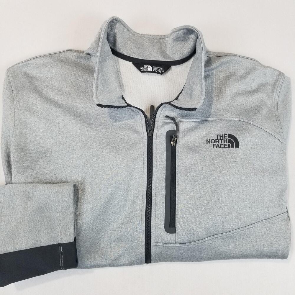 The North Face Pullover Mens 2XL Gray 1/4 Zip Fleece Stretch Outdoor Hiking